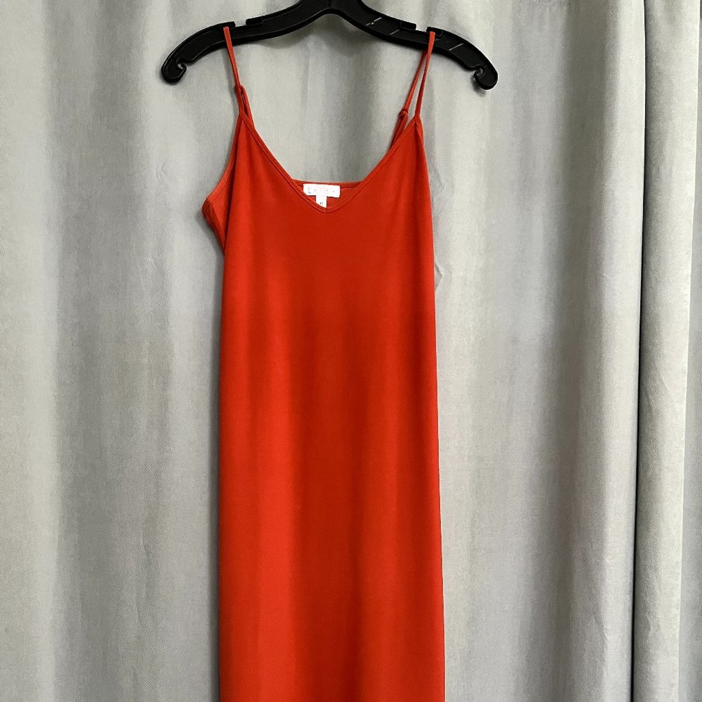 Leith Burnt Orange Dress with adjustable shoulder straps